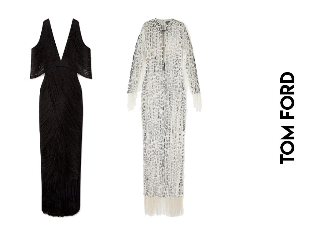 Vesitods Tom Ford noche de flecos a la venta en su tienda online.