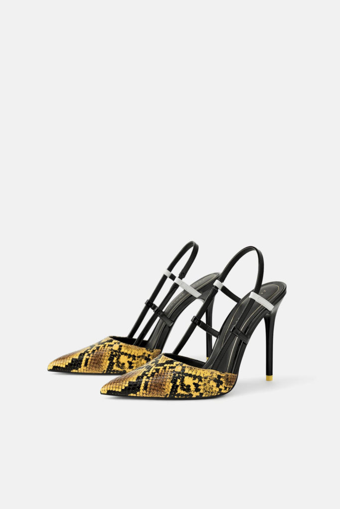 Zapato destalonado estampado animal