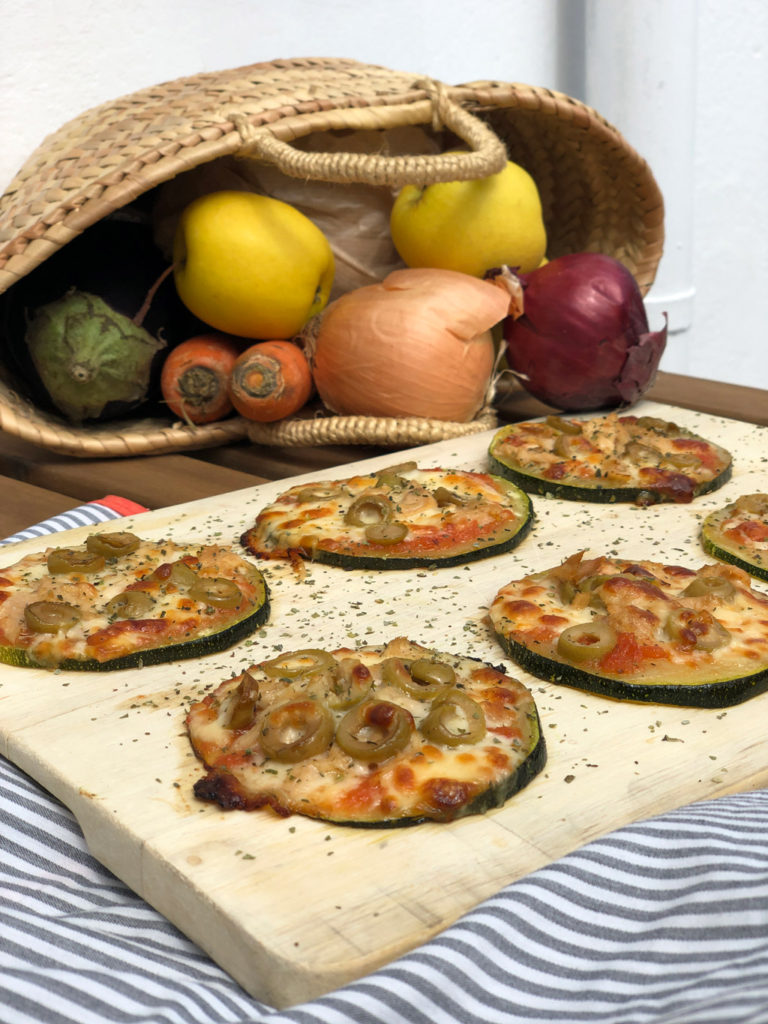 Mini pizzas de calabacín