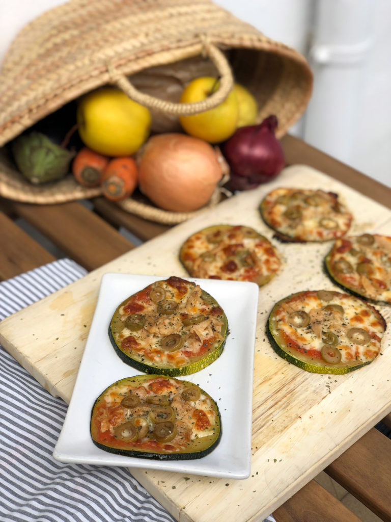 Las mini pizzas de calabacín
