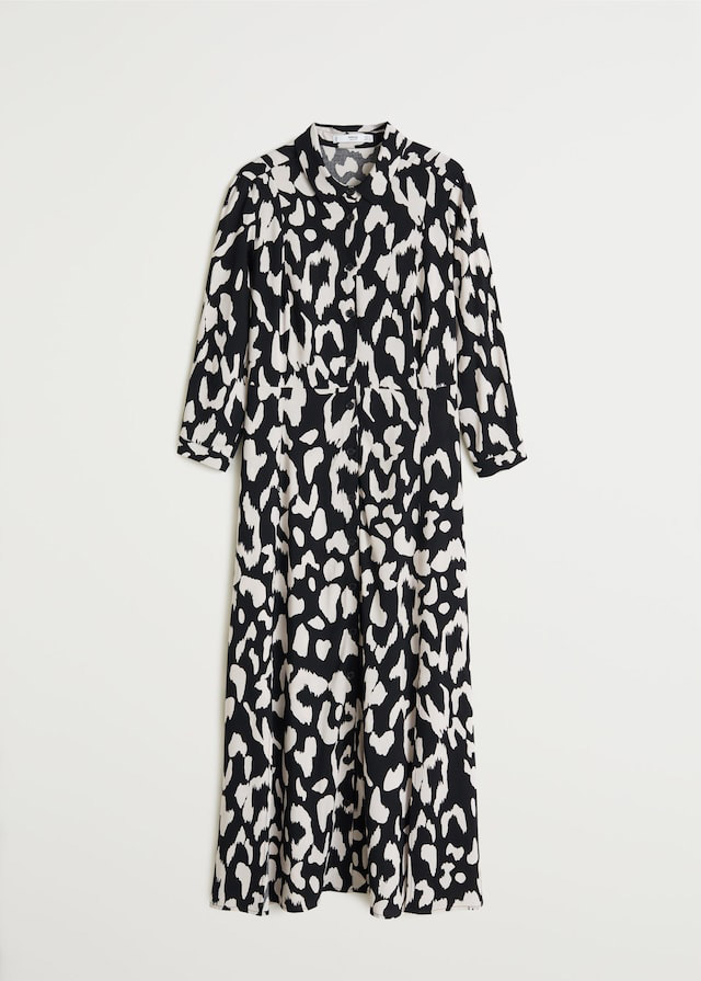 Vestido print animal mango