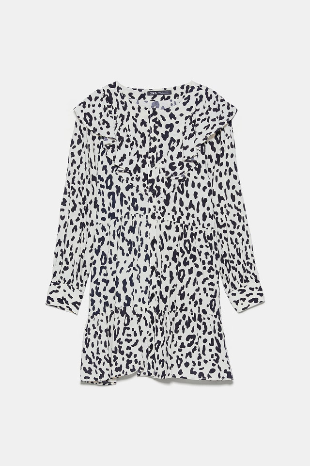 Mini vestido print animal Zara