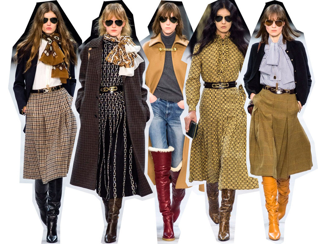 Desfile Celine otoño/invierno 19/20 70s Burgués
