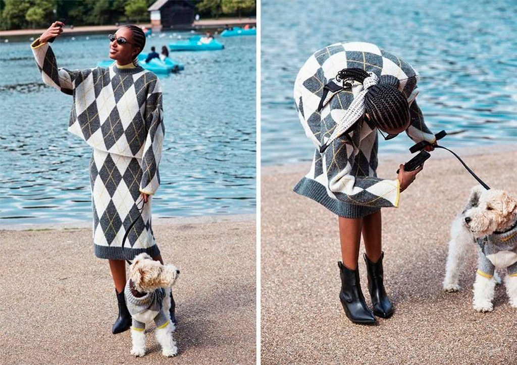 Jersey mujer y perro Pringle of Scotland