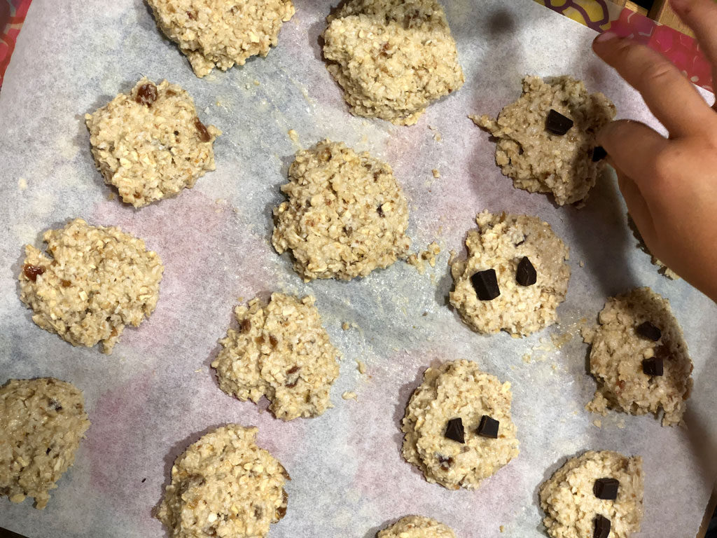 Elaboracion galletas realfooding de avena y coco