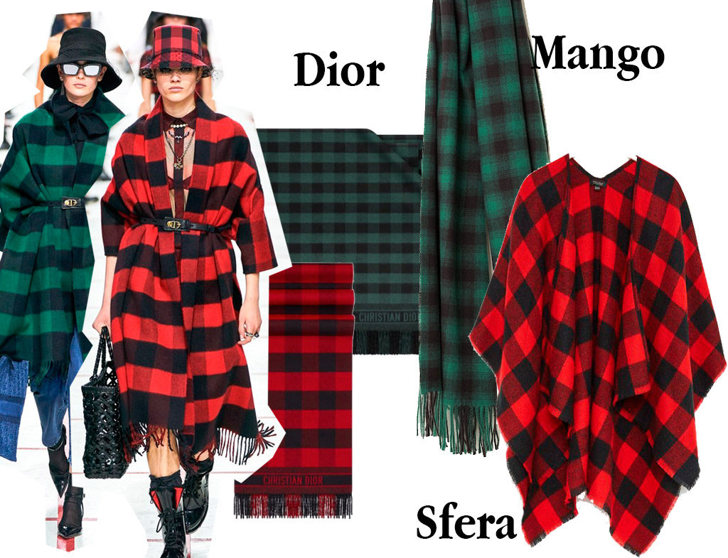 Clones de ponchos y estolas de Dior