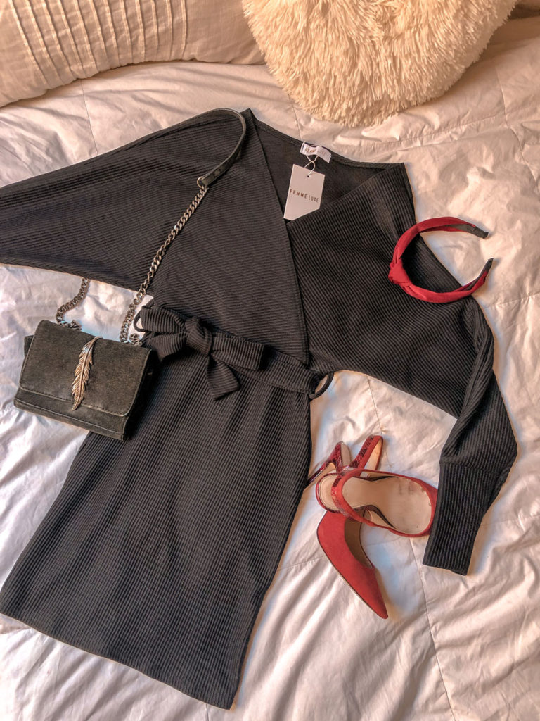 Vestido canalé Femme Luxe